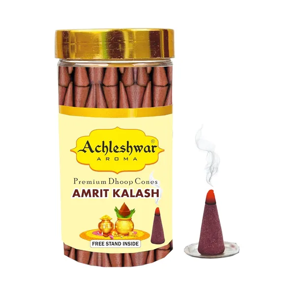 Amarat_Kalash_Dhoop_Cones_Boxbamboless100Gm_Jar_Packaging_Less_Smoke