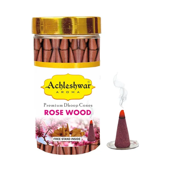 Rose_Wood_Dhoop_Cones_Boxbamboless100Gm_Jar_Packaging_Less_Smoke