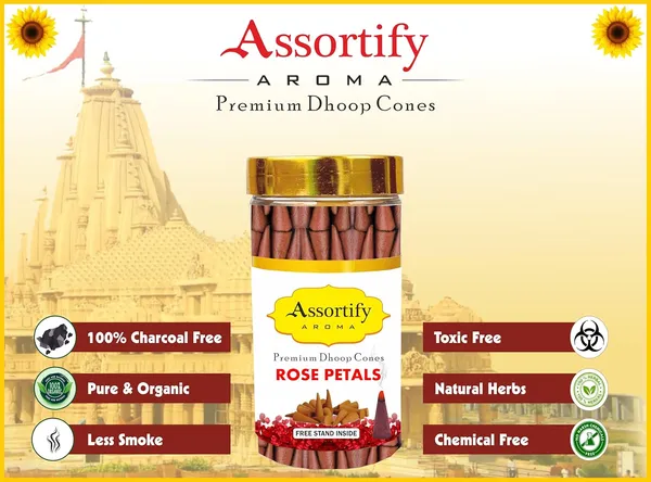 Rose_Wood_Dhoop_Cones_Boxbamboless100Gm_Jar_Packaging_Less_Smoke