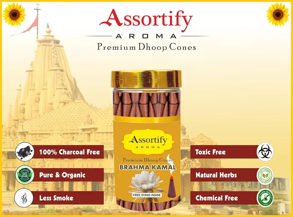 Bhram_Kamal_Dhoop_Cones_Boxbamboless100Gm_Jar_Packaging_Less_Smoke