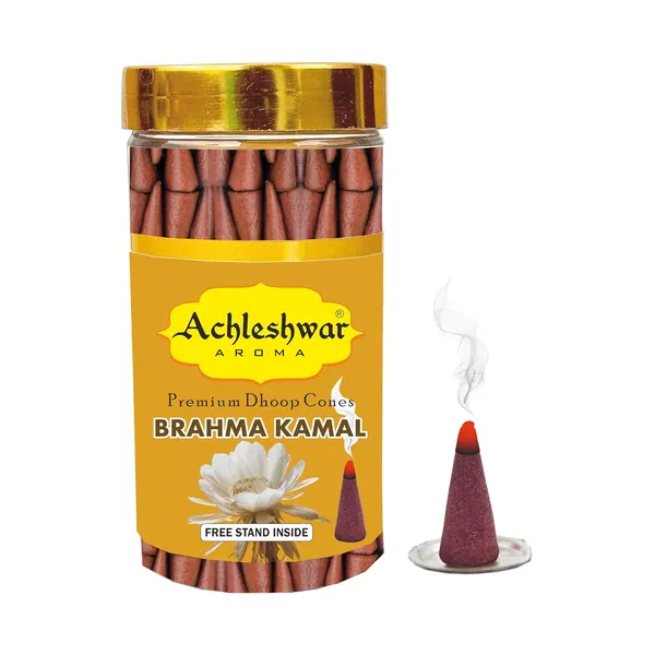 Bhram_Kamal_Dhoop_Cones_Boxbamboless100Gm_Jar_Packaging_Less_Smoke