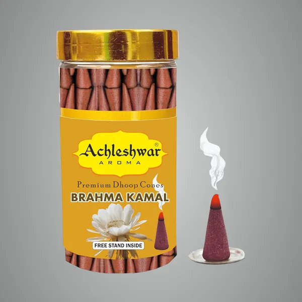 Bhram_Kamal_Dhoop_Cones_Boxbamboless100Gm_Jar_Packaging_Less_Smoke