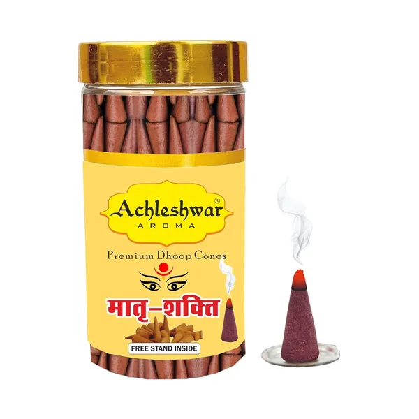 Matra_Shakti_Dhoop_Cones_Boxbamboless100Gm_Jar_Packaging_Less_Smoke