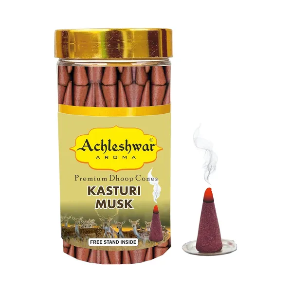 Kashturi_Mask_Dhoop_Cones_Boxbamboless100Gm_Jar_Packaging_Less_Smoke