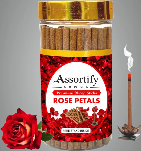 Rose_Petals_Dhoop_Sticks_Boxbamboless100Gm_Jar_Packaging_Less_Smoke