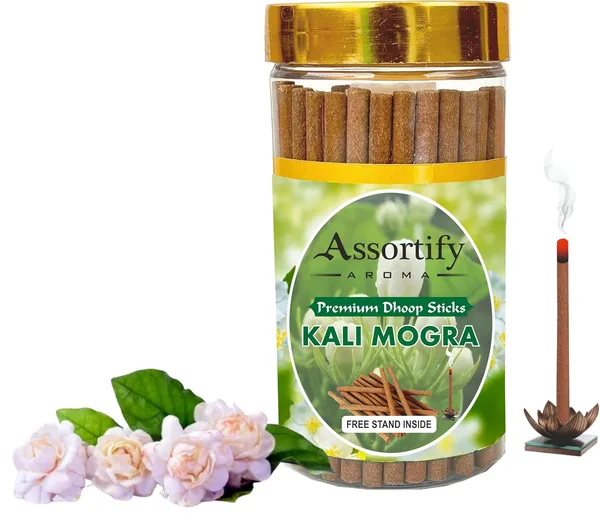 Kali_Mogra_Dhoop_Sticks_Boxbamboless100Gm_Jar_Packaging_Less_Smoke