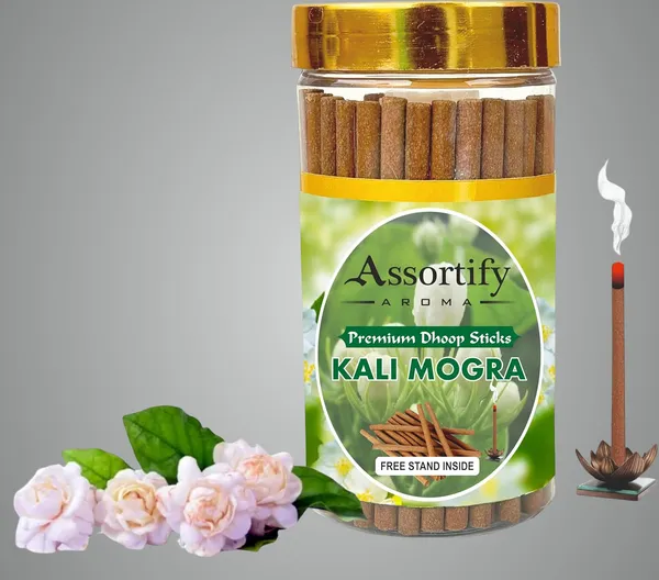 Kali_Mogra_Dhoop_Sticks_Boxbamboless100Gm_Jar_Packaging_Less_Smoke
