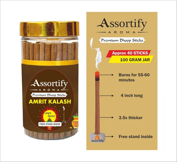 Amrat_Kalash_Dhoop_Sticks_Boxbamboless100Gm_Jar_Packaging_Less_Smoke