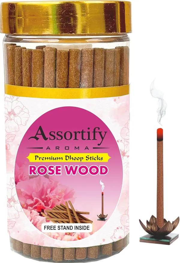 Rose_Wood_Dhoop_Sticks_Boxbamboless100Gm_Jar_Packaging_Less_Smoke