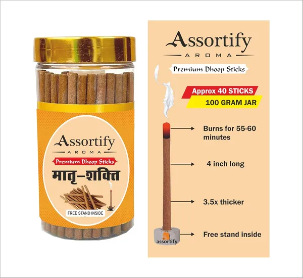 Matra_Shakti_Dhoop_Sticks_Boxbamboless100Gm_Jar_Packaging_Less_Smoke