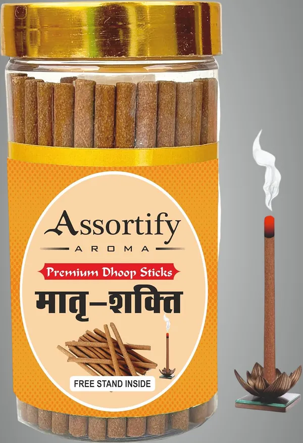 Matra_Shakti_Dhoop_Sticks_Boxbamboless100Gm_Jar_Packaging_Less_Smoke