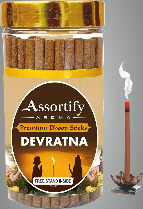 Devratna_Dhoop_Sticks_Boxbamboless100Gm_Jar_Packaging_Less_Smoke