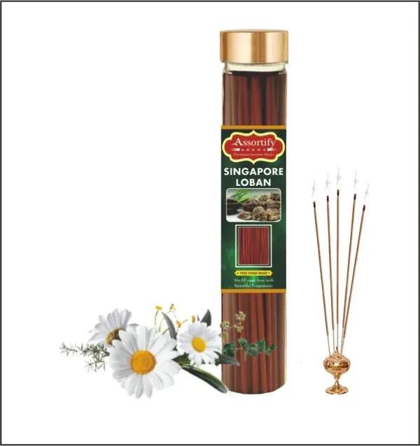 Singapore_Loban_Incense_Sticks_Boxnatural_Ingredients100Gm_Jar_Packaging_Less_Smoke