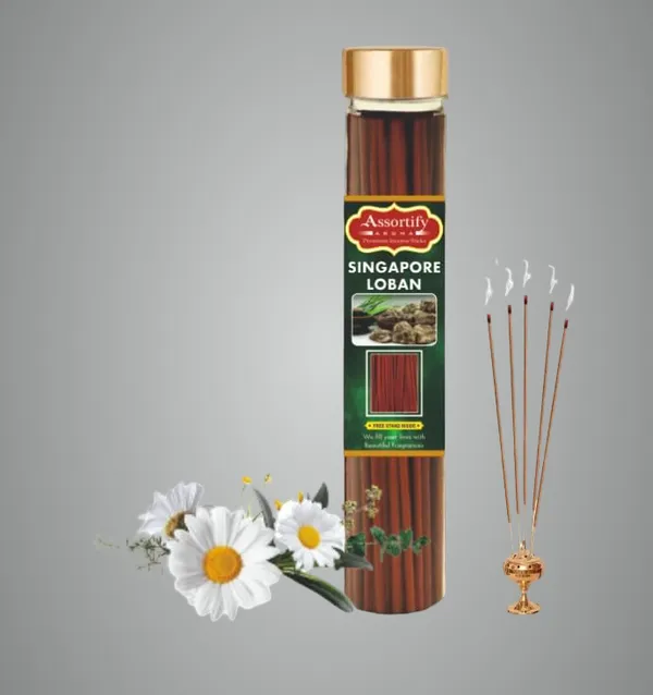 Singapore_Loban_Incense_Sticks_Boxnatural_Ingredients100Gm_Jar_Packaging_Less_Smoke