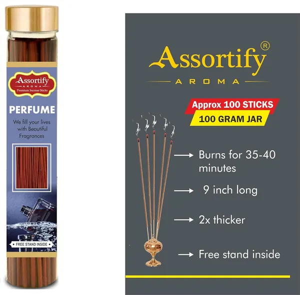Perfume_Incense_Sticks_Boxnatural_Ingredients100Gm_Jar_Packaging_Less_Smoke