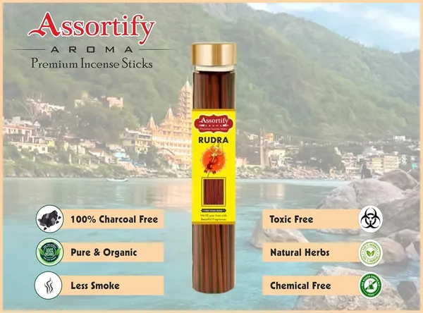 Rudra_Incense_Sticks_Boxnatural_Ingredients100Gm_Jar_Packagingaprrox_100_Sticks_Less_Smoke