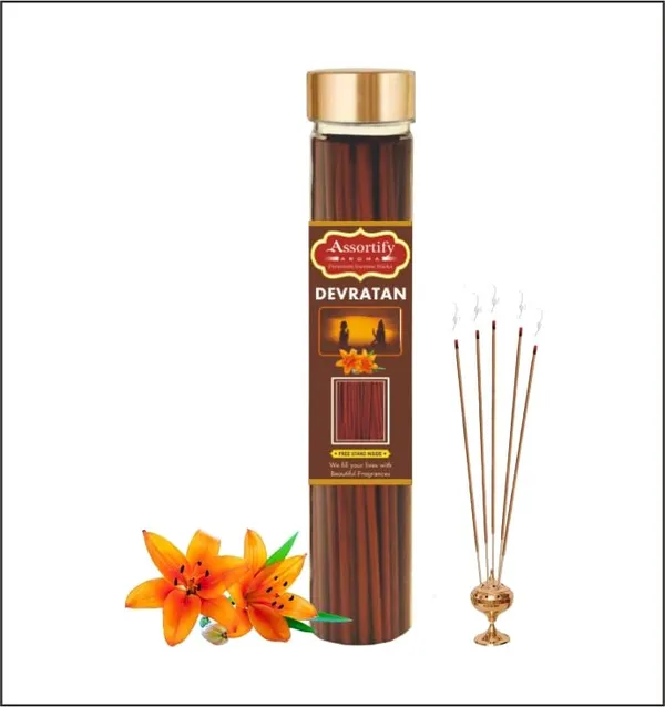 Devratna_Incense_Sticks_Boxnatural_Ingredients100Gm_Jar_Packaging_Less_Smoke