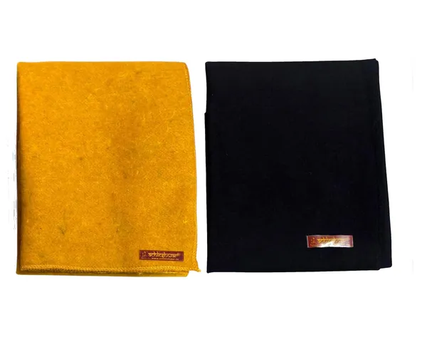 Combo_Of_Premium_Black_And_Yellow_Woolen_Aasan_Completely_Handcrafted_Perfect_Mat_For_Meditation_&_Prayers_-_Soft,_Comfortable_(Size_23_X_30_Inch)