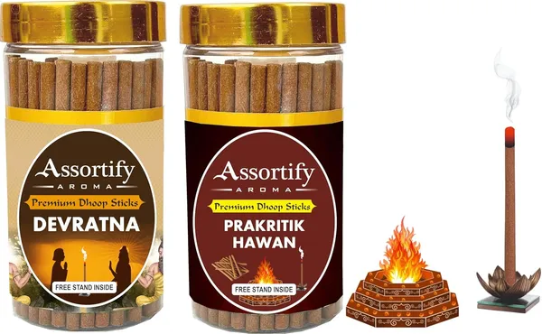 Devratna_+_Parkritik_Incense_Stick_Jarpack_Of_Two_2X100Gm_Jar_Packagingless_Smoke