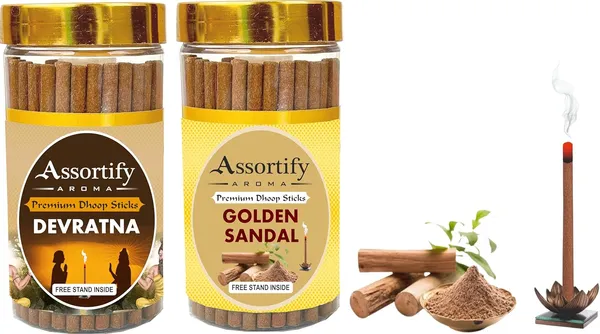 Pack_Of_2_Devratna_+_Golden_Sandal_Dhoop_Sticks_Box_bamboo_less_|_2X100Gm_|_Jar_Packaging_less_Smoke