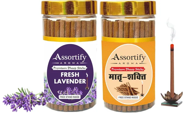 Fresh_Lavender_+_Maatra_Shakti_Dhoop_Sticks_Boxbambolesspack_Of_Two_2X100Gm_Jar_Packagingless_Smoke