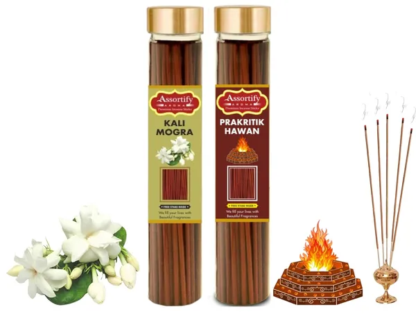 Kali_Mogra_+_Prakritik_Incense_Stick_Jar_Pack_Of_Two_2X100Gm_Jar_Packagingless_Smoke