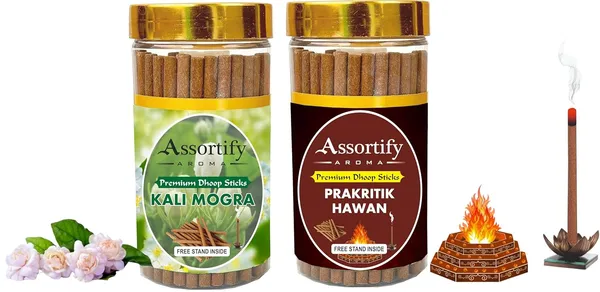 Kali_Mogra_+_Prakritik_Dhoop_Sticks_Boxbambolesspack_Of_Two_2X100Gm_Jar_Packagingless_Smoke