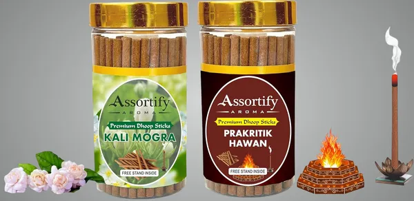 Kali_Mogra_+_Prakritik_Dhoop_Sticks_Boxbambolesspack_Of_Two_2X100Gm_Jar_Packagingless_Smoke