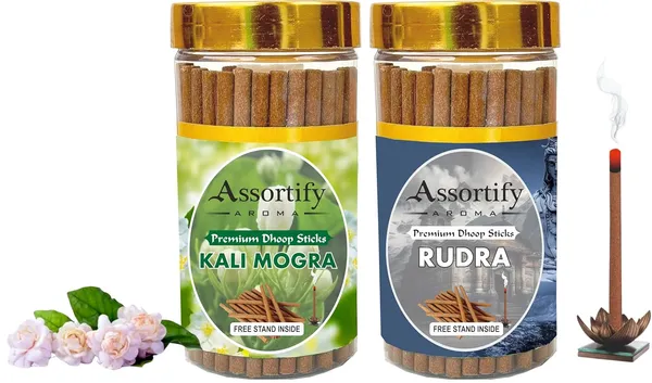 Kali_Mogra_+_Rudra_Dhoop_Sticks_Boxbambolesspack_Of_Two_2X100Gm_Jar_Packagingless_Smoke