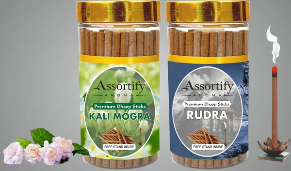 Kali_Mogra_+_Rudra_Dhoop_Sticks_Boxbambolesspack_Of_Two_2X100Gm_Jar_Packagingless_Smoke