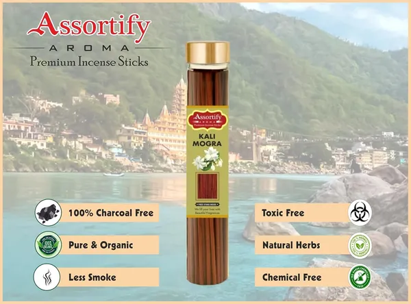 Combo_Of_Kali_Mogra_+_Rose_Petals_Incense_Stick_Jar_Pack_Of_Two_2X100Gm_Jar_Packagingless_Smoke