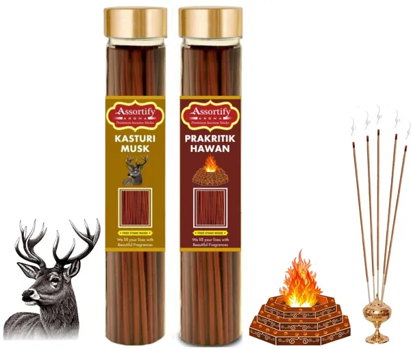 Kasturi_Musk_+_Parkritik_Incense_Stick_Jar_Pack_Of_Two_2X100Gm_Jar_Packagingless_Smoke