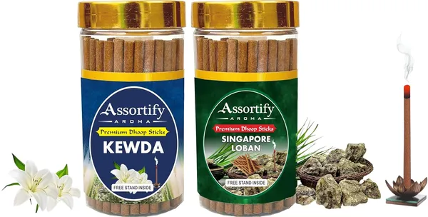 Kevda_+Singapore_Lobans_Dhoop_Sticks_Boxbambolesspack_Of_Two_2X100Gm_Jar_Packagingless_Smoke