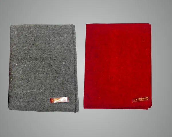 Combo_Of_Premium_Grey_&_Red_Woolen_Aasan_Completely_Handcrafted_Perfect_Mat_For_Meditation_&_Prayers_-_Soft,_Comfortable(Size_23_X_30_Inch)