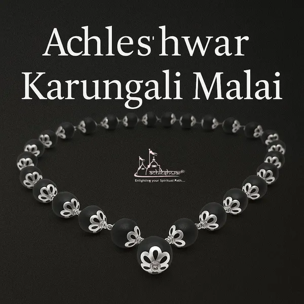 Original_Karungali_Wood_Mala,_54+1_Beads,_Silver_Plated_Caps,_Black_Spiritual_Mala