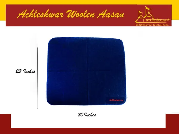 Combo_Of_Premium_Dark_Blue_&_Green_Woolen_Aasan_Completely_Handcrafted_Perfect_Mat_For_Meditation_&_Prayers_-_Soft,_Comfortable(Size_23_X_30_Inch)