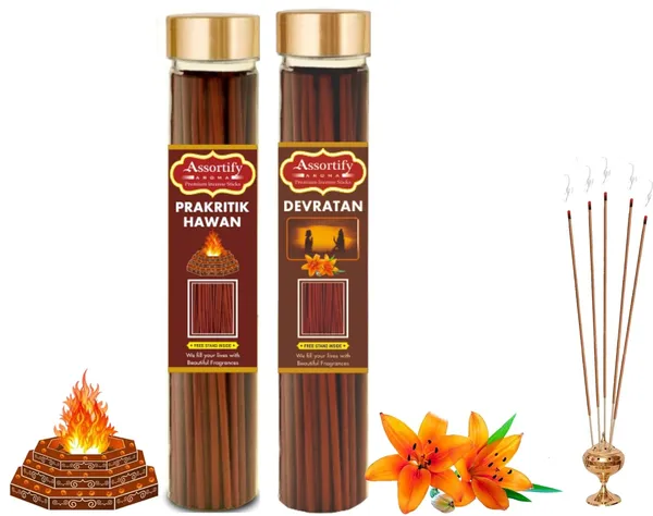 Prakritik_Hawan_+_Devratna_Incense_Stick_Jar_Pack_Of_Two_2X100Gm_Jar_Packagingless_Smoke