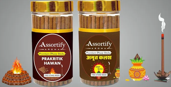 Prakritik_Hawan_+_Amrat_Kalash_Dhoop_Sticks_Boxbambolesspack_Of_Two_2X100Gm_Jar_Packagingless_Smoke