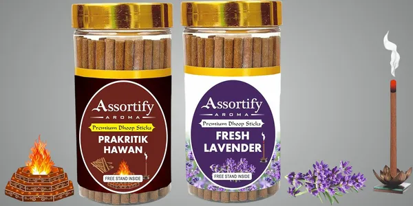 Prakritik_Hawan_+_Fresh_Lavender_Dhoop_Sticks_Boxbambolesspack_Of_Two_2X100Gm_Jar_Packagingless_Smoke