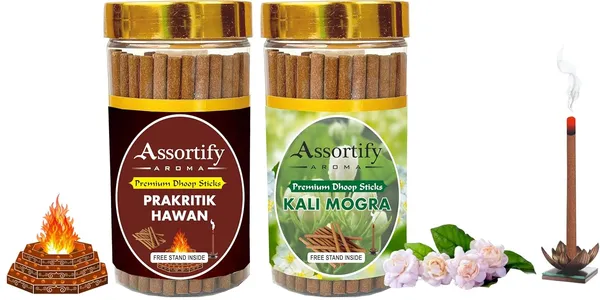 Prakritik_Hawan+_Kali_Mogra_Dhoop_Sticks_Boxbambolesspack_Of_Two_2X100Gm_Jar_Packagingless_Smoke