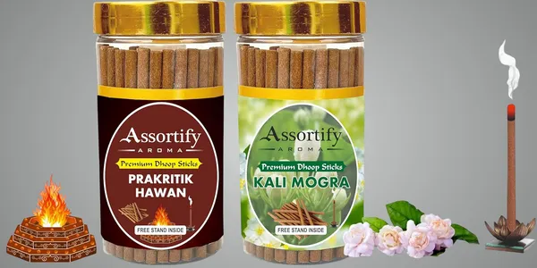 Prakritik_Hawan+_Kali_Mogra_Dhoop_Sticks_Boxbambolesspack_Of_Two_2X100Gm_Jar_Packagingless_Smoke