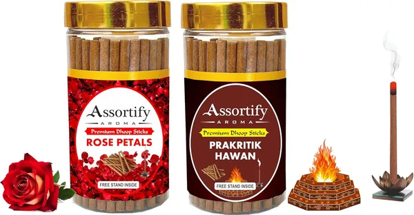 Rose_Petals_+_Parkritik_Hawan_Dhoop_Sticks_Boxbambolesspack_Of_Two_2X100Gm_Jar_Packagingless_Smoke
