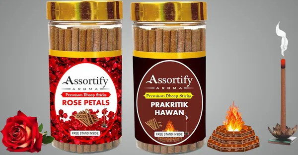 Rose_Petals_+_Parkritik_Hawan_Dhoop_Sticks_Boxbambolesspack_Of_Two_2X100Gm_Jar_Packagingless_Smoke
