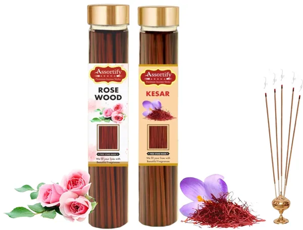 Rose_Wood_+Kevda_Incense_Stick_Jar_Pack_Of_Two_2X100Gm_Jar_Packagingless_Smoke