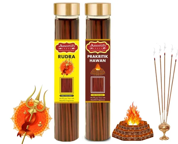 Rudra_+_Parkritik_Incense_Stick_Jar_Pack_Of_Two_2X100Gm_Jar_Packagingless_Smoke