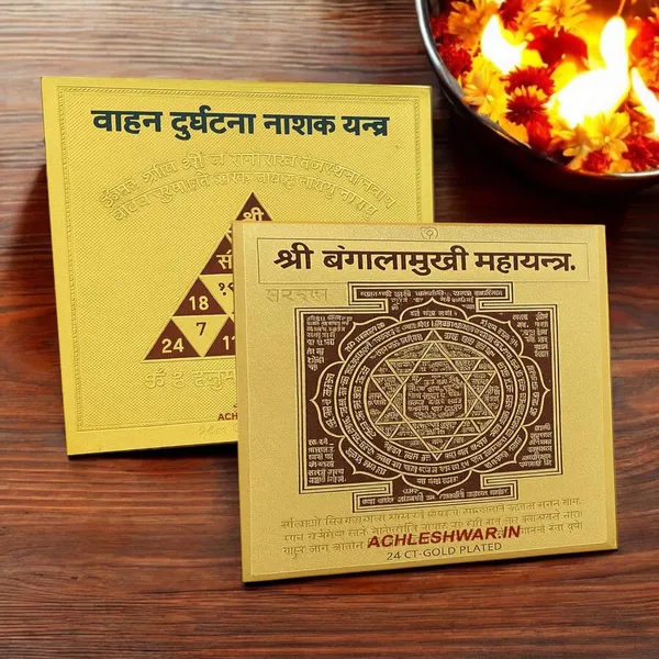 Raksha_Kavach_Yantra_Combo_Ã¢â€šÂ¬Ã¯Â¿Â½_Baglamukhi_Yantra_&_Vahan_Durghatna_Nashak_Yantra_|_24Ct_Gold_Plated_|_Protection_And_Safety_3X3