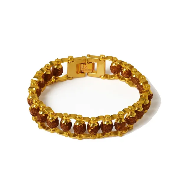 Gold_Plated_Premium_Rudraksha_Chain_Bracelet_for_Men_&_Women_|_Stylish_Spiritual_Kada_with_Original_Rudraksha_Beads