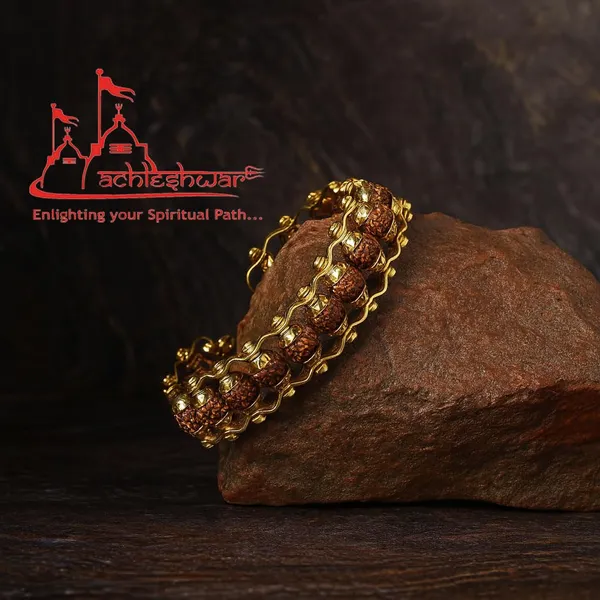 Gold_Plated_Premium_Rudraksha_Chain_Bracelet_for_Men_&_Women_|_Stylish_Spiritual_Kada_with_Original_Rudraksha_Beads