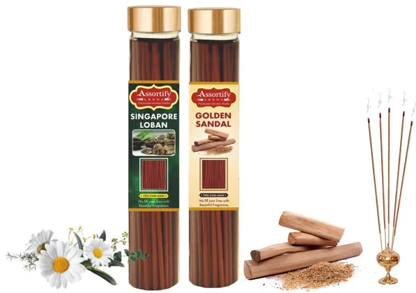 Singapore_Loban_+_Golden_Sandal_Incense_Stick_Jar_Pack_Of_Two_2X100Gm_Jar_Packagingless_Smoke