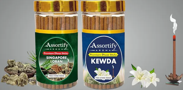 Singapore_Loban_+Kevda_Dhoop_Sticks_Boxbambolesspack_Of_Two_2X100Gm_Jar_Packagingless_Smoke